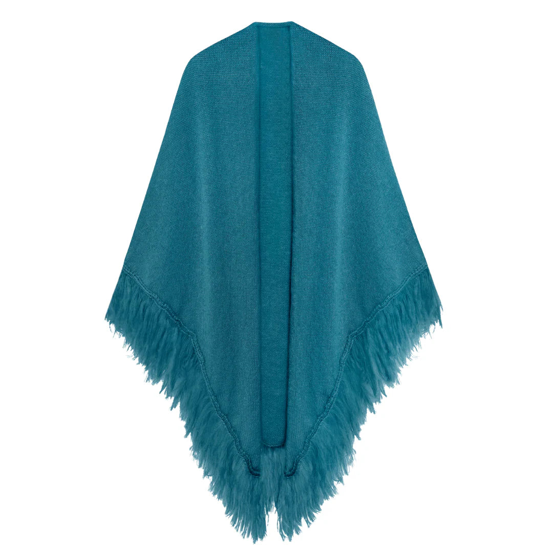 Chal de mohair 100% - Verde Azulado