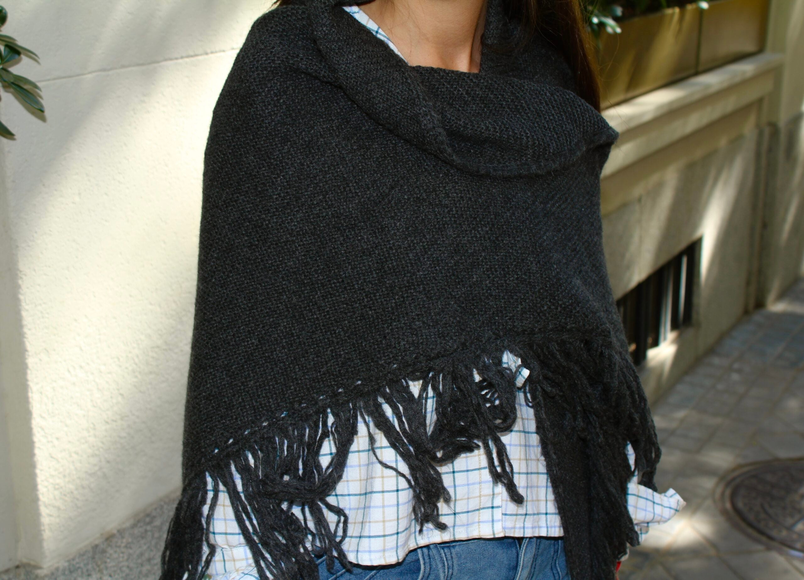 Chal de lana Balmoral - Gris Oscuro