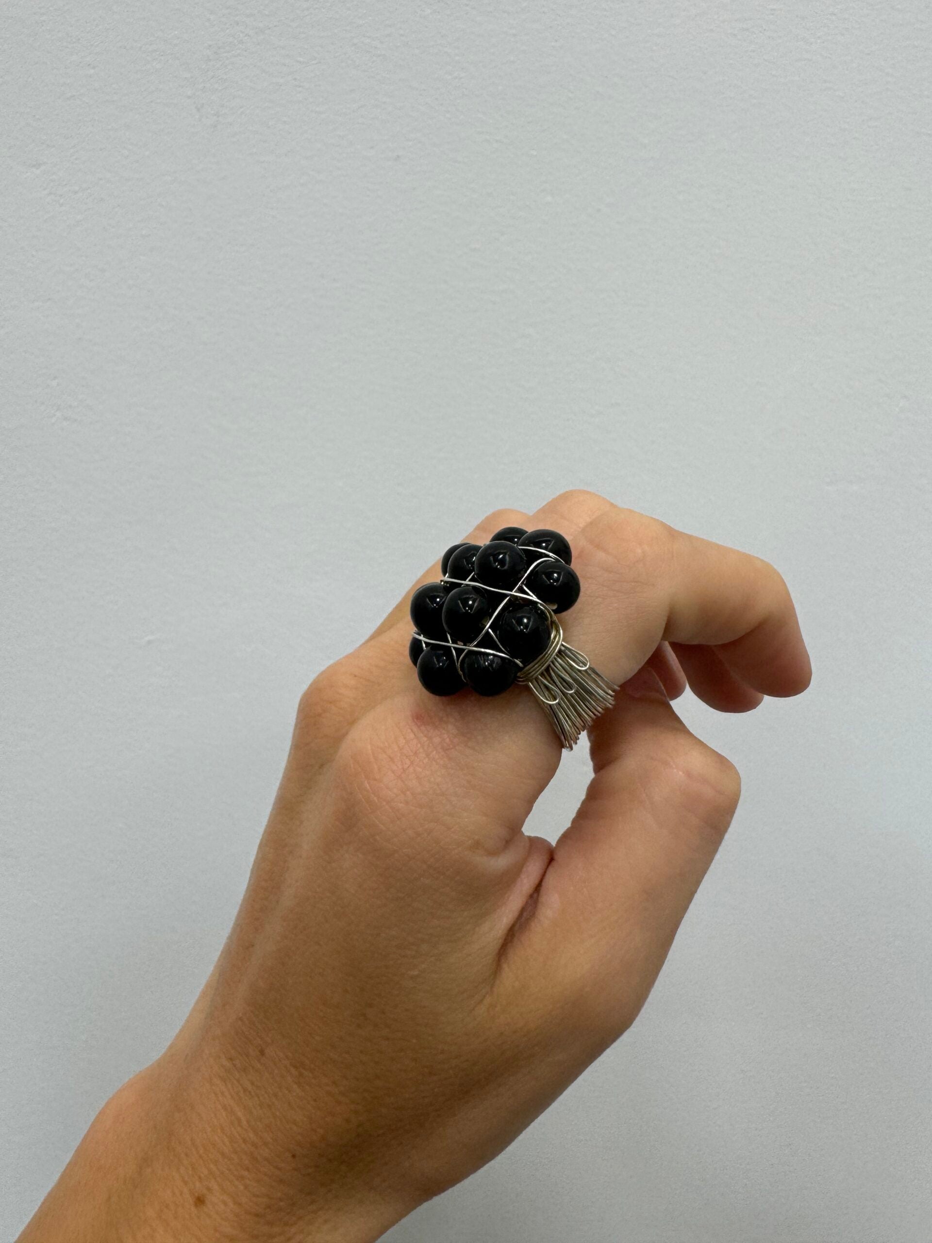 Anillo Majorelle Negro y plata talla 8 US