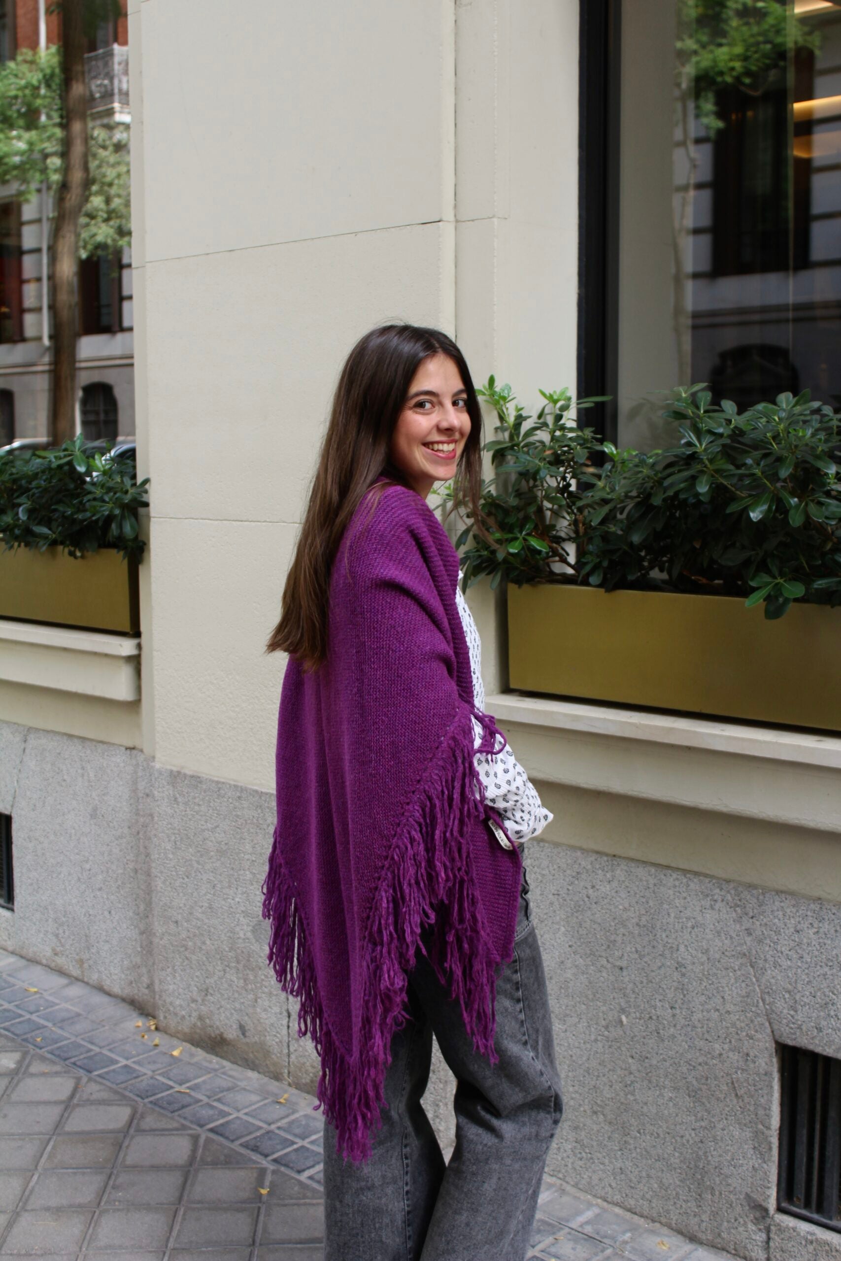 Chal de lana Balmoral - Morado