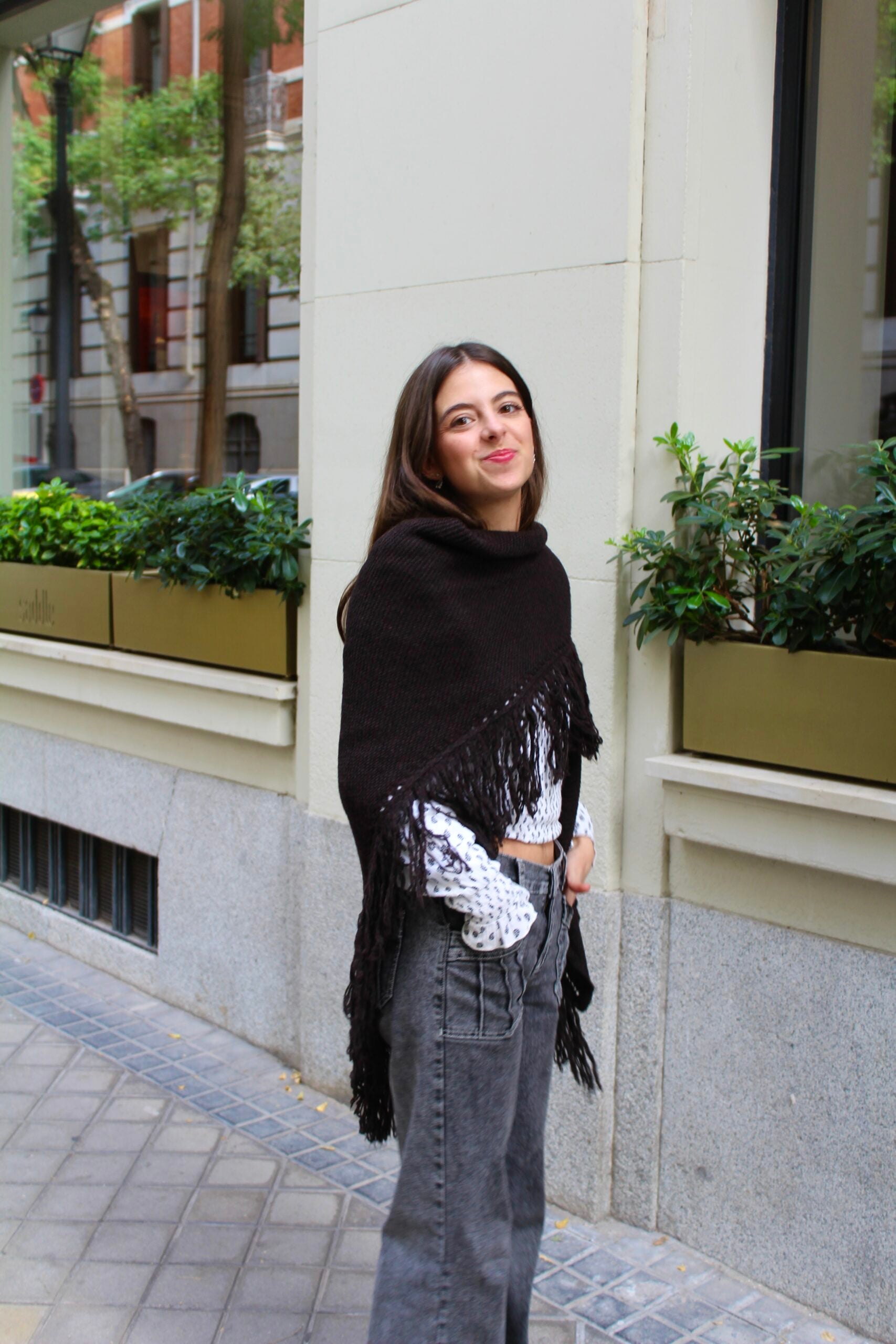 Chal de lana Balmoral - Marrón chocolate