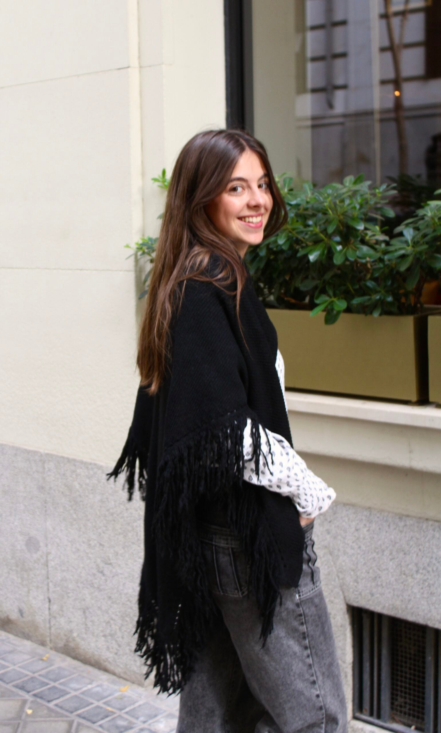 Chal de lana Balmoral - Negro