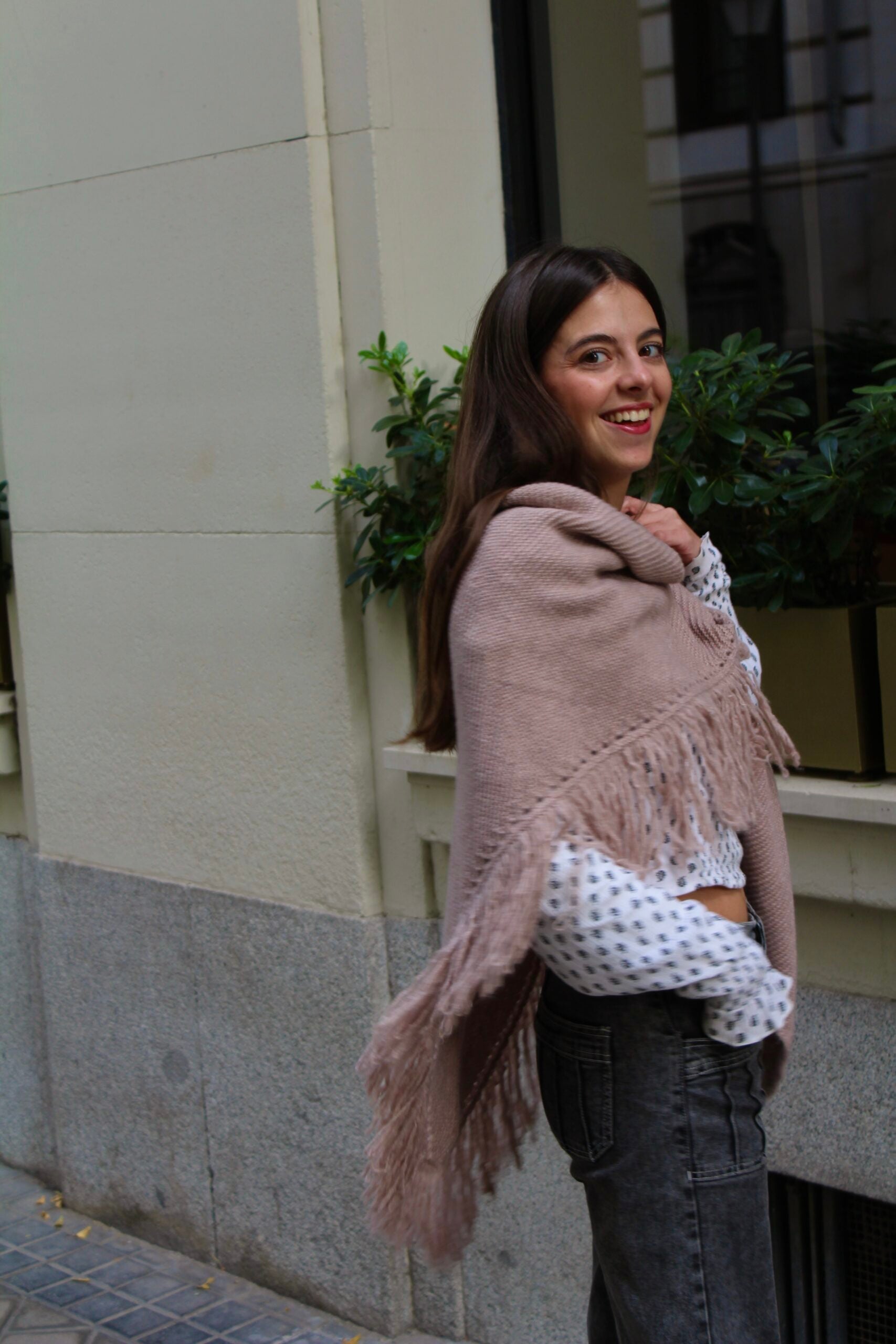 Chal de lana Balmoral - Rosa Empolvado