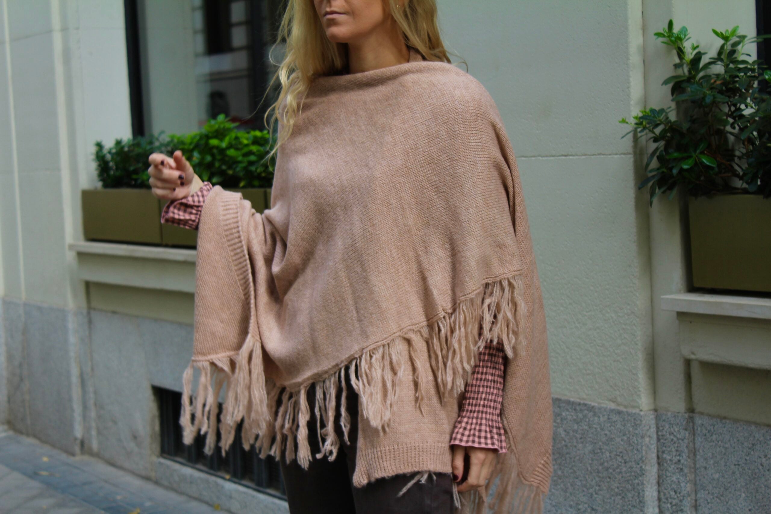 Chal de lana Outlander - Rosa Maquillaje