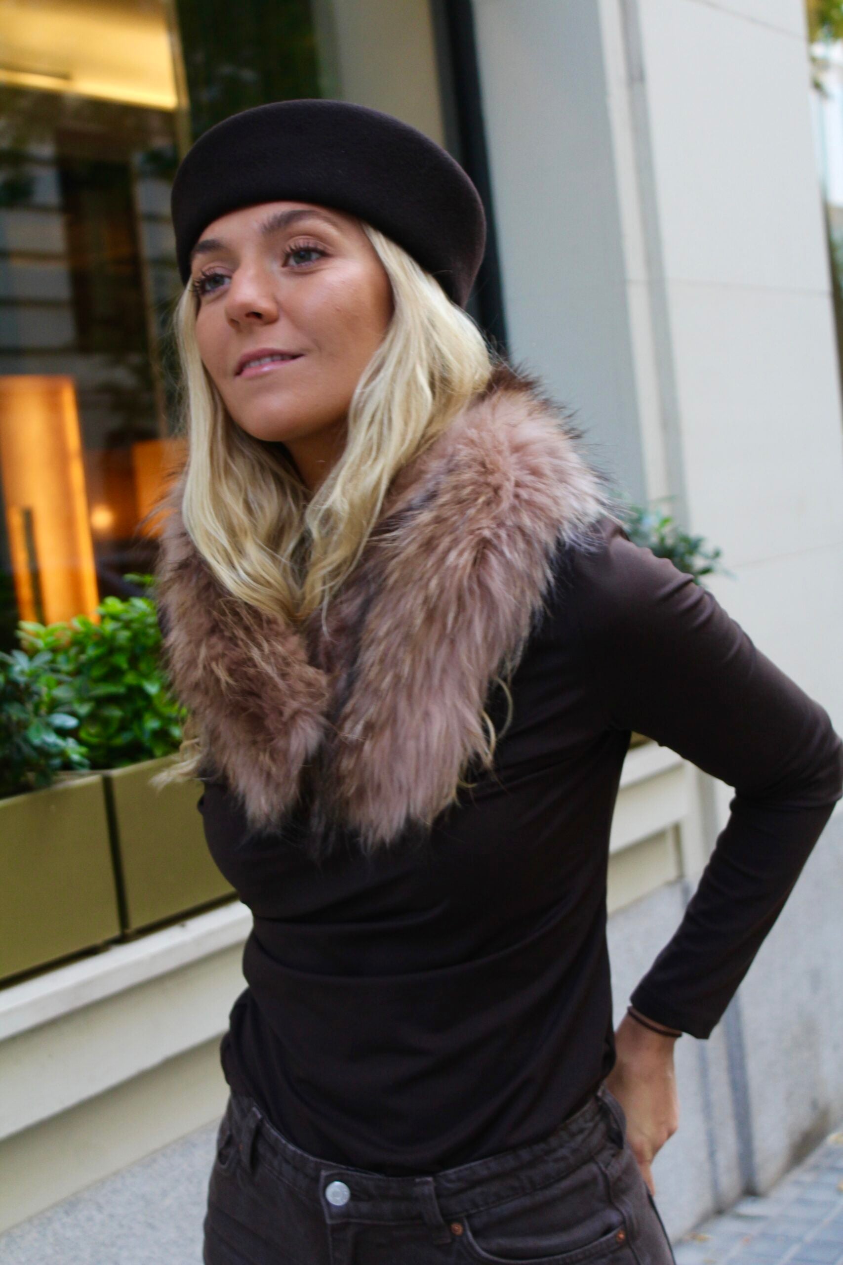 Casquete Karenina - Marrón Chocolate