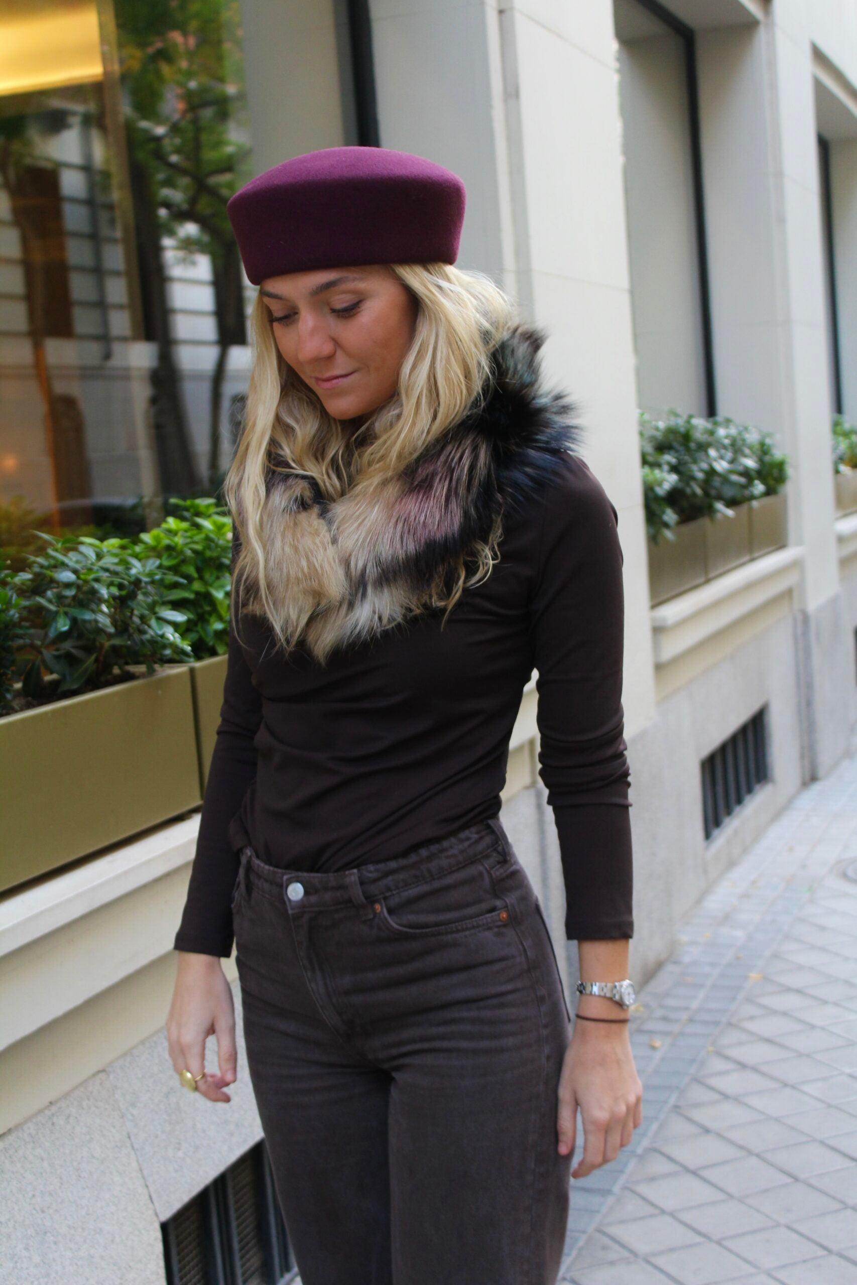 Cuello Verbier de pelo natural de Zorro 100% - Degradado