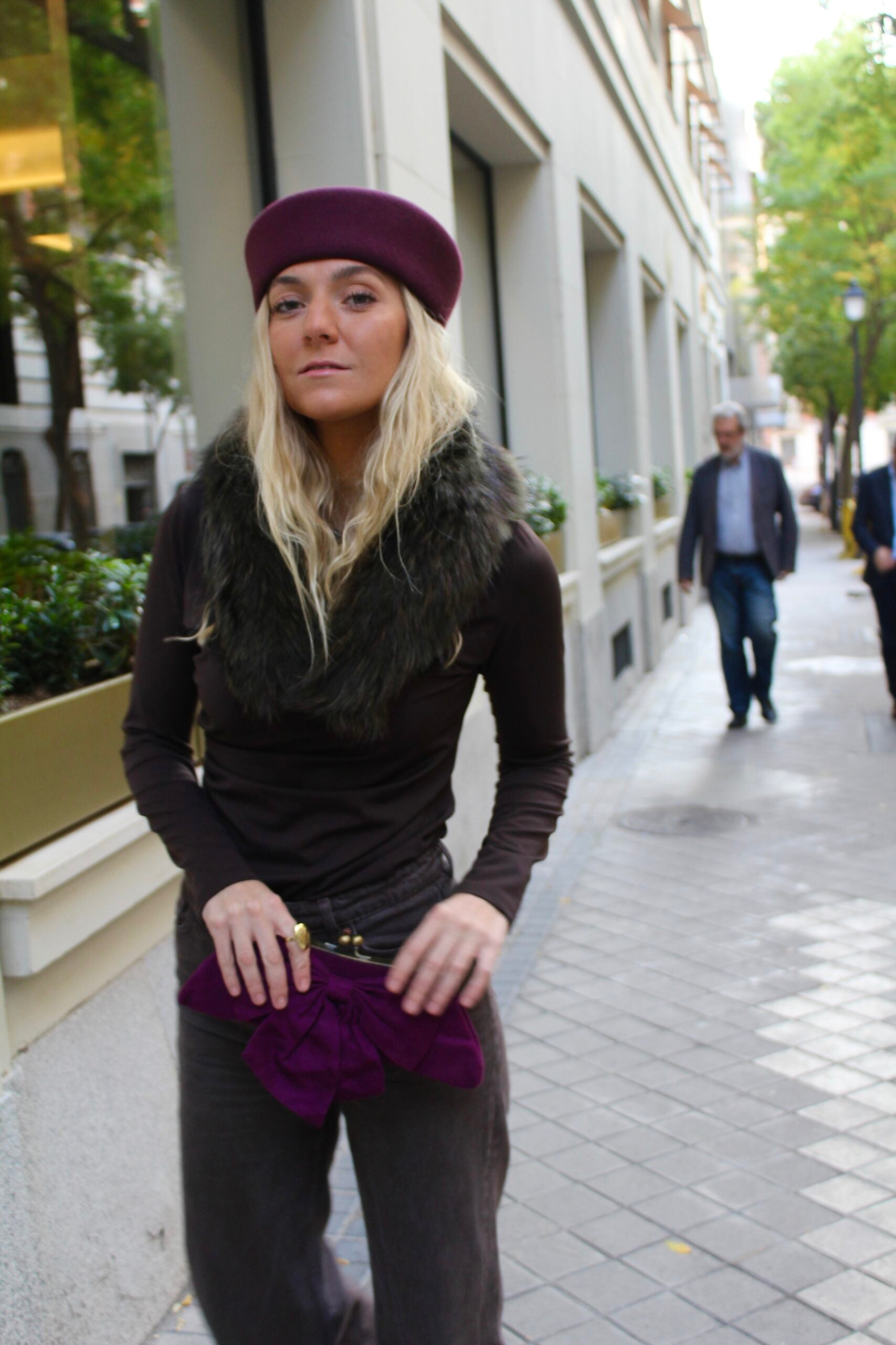 Cuello Verbier de pelo natural de Marmota 100% - Verde Tundra