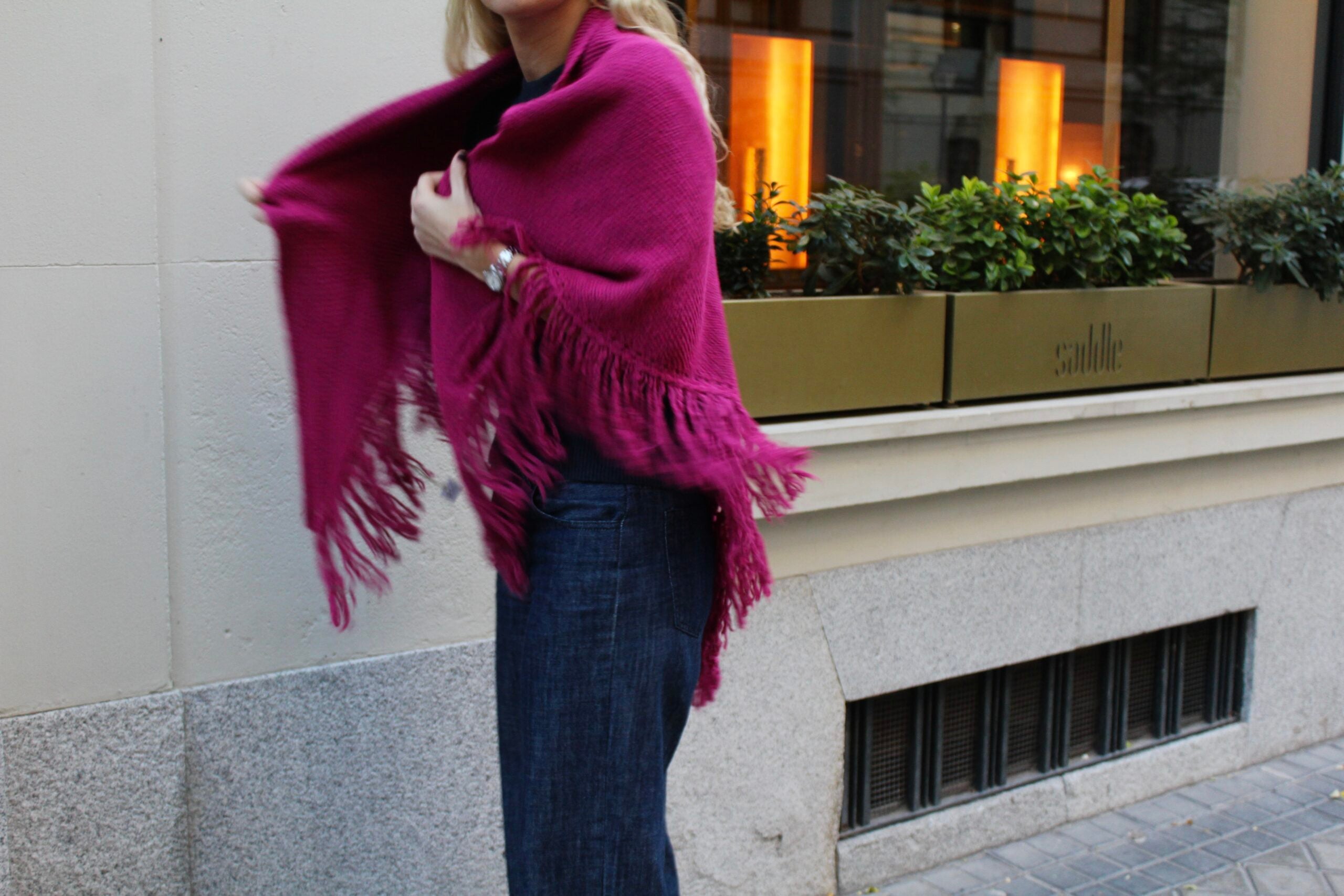 Chal de lana Balmoral - Rosa Magenta