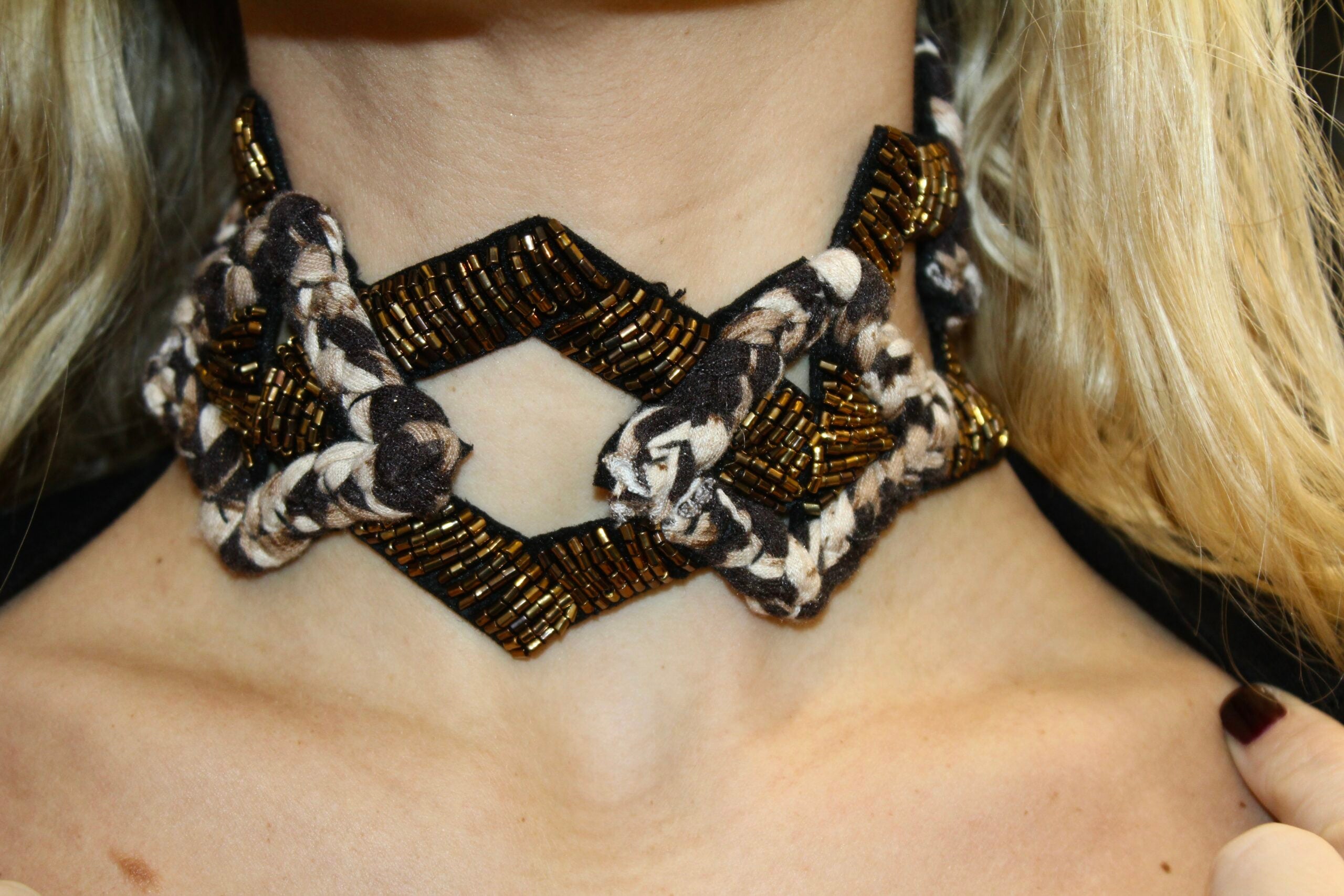 Gargantilla Moss con aplique vintage