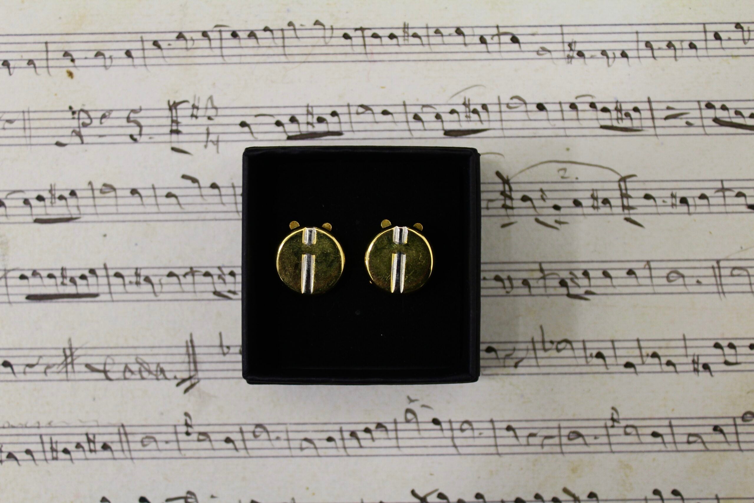 Gemelos Cubrebotones vintage  dorado y plateado