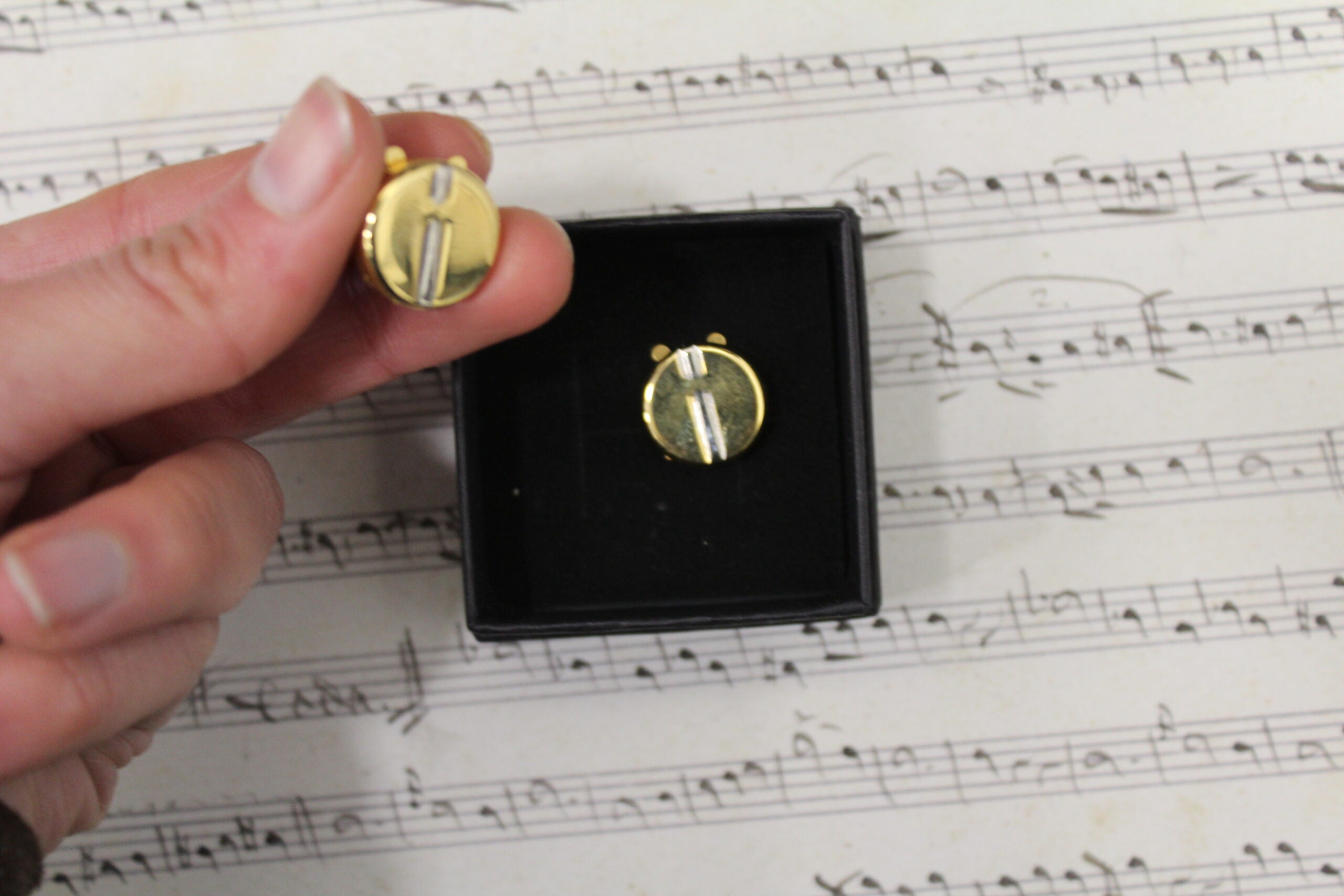 Gemelos Cubrebotones vintage  dorado y plateado